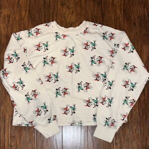 Disney Cream Mickey Mouse Kids Sweatshirt